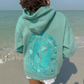 Hooded Sweatshirt with Coastal Embroidery