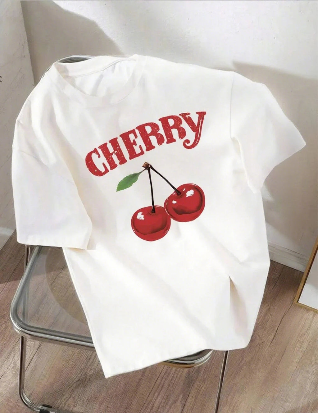 T-shirt com Estampada Cherry