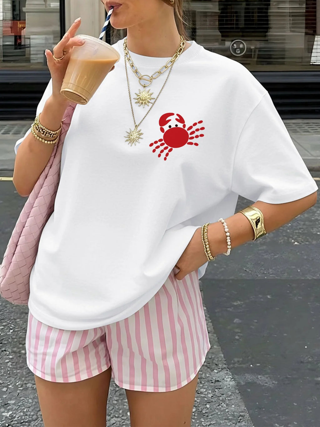 Crab Print T-Shirt