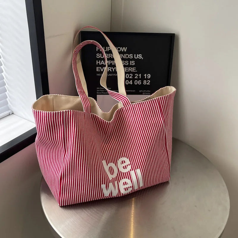 Striped Tote Bag