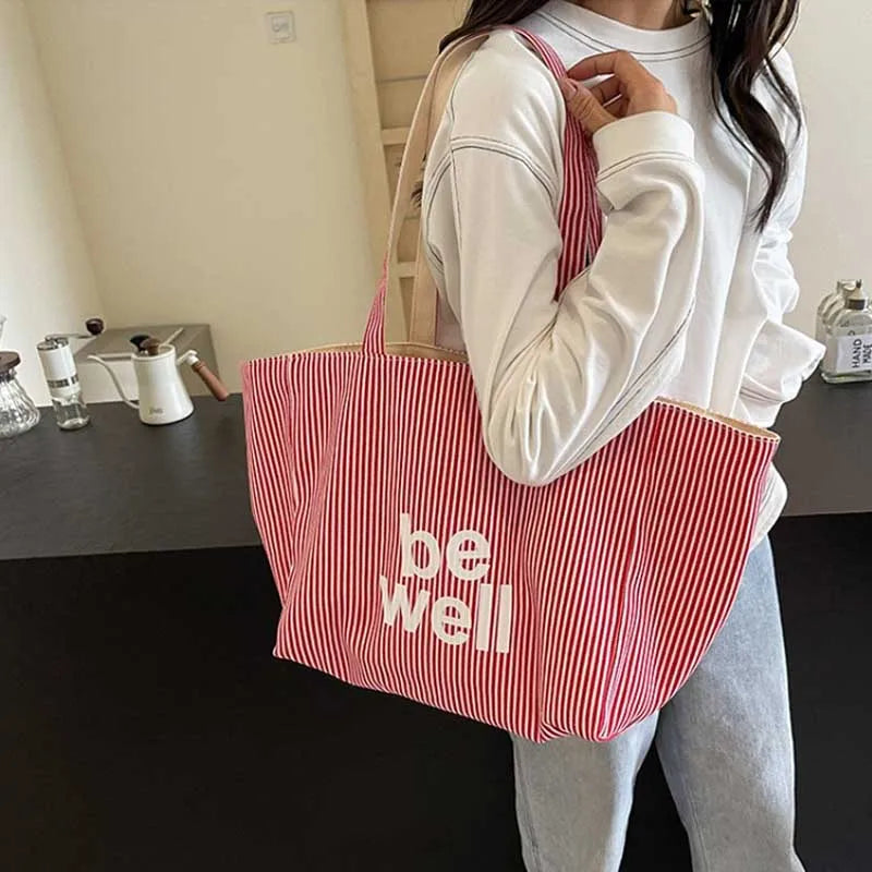 Striped Tote Bag