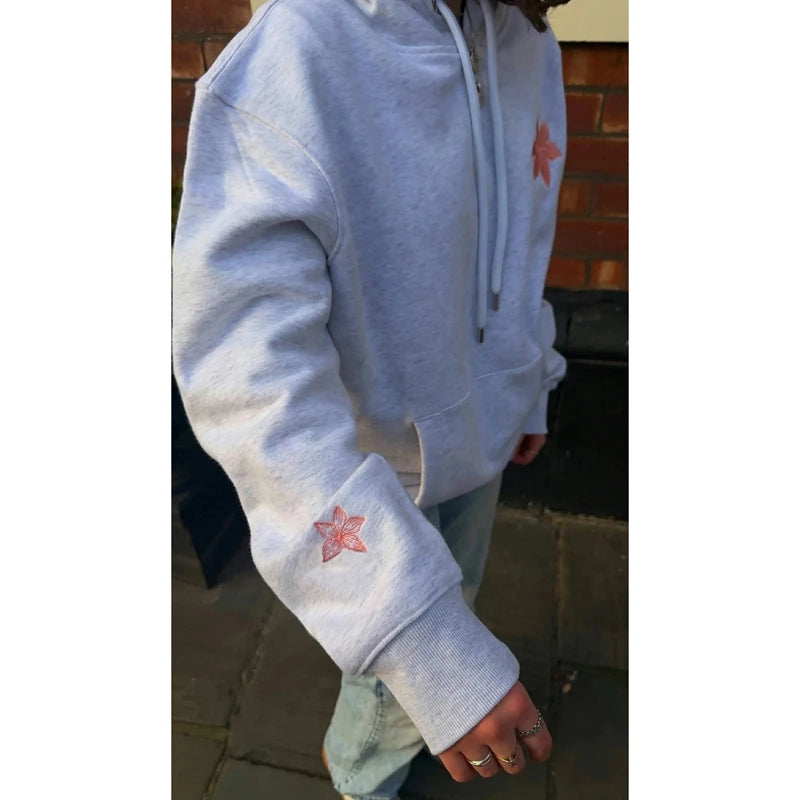 Sweatshirt com Capuz e Bordado Sky