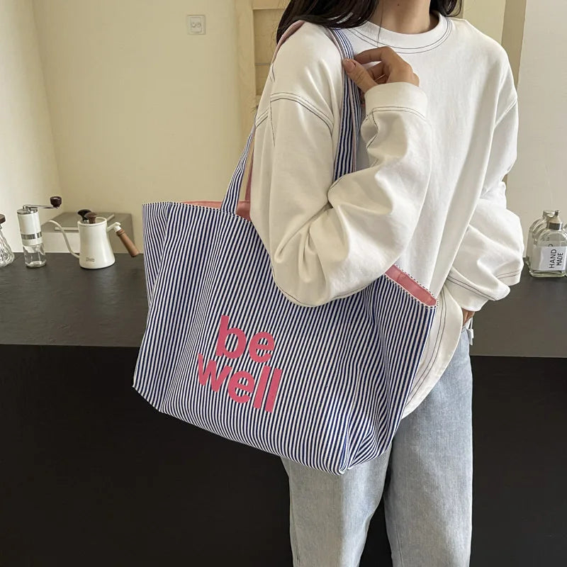 Striped Tote Bag